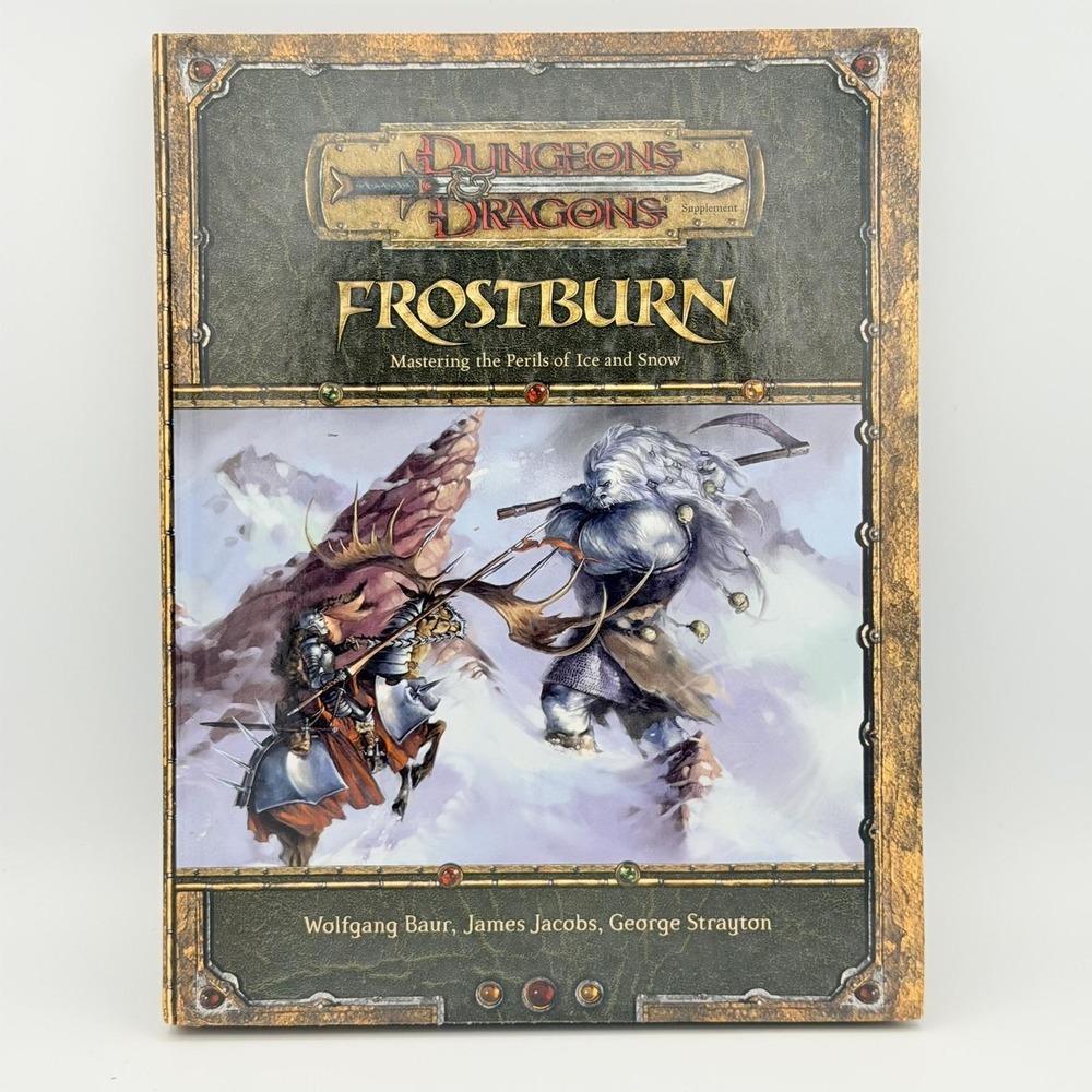 Vintage 2004 Frostburn D&D 3.5 Perils Of Ice & Snow Hardcover Wizards RPG